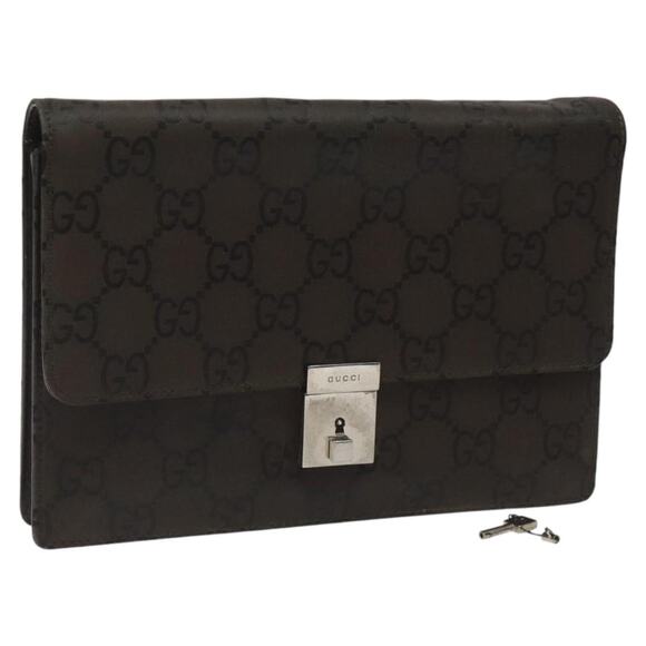 GUCCI GG Canvas Clutch Bag Brown - Picture 1 of 16